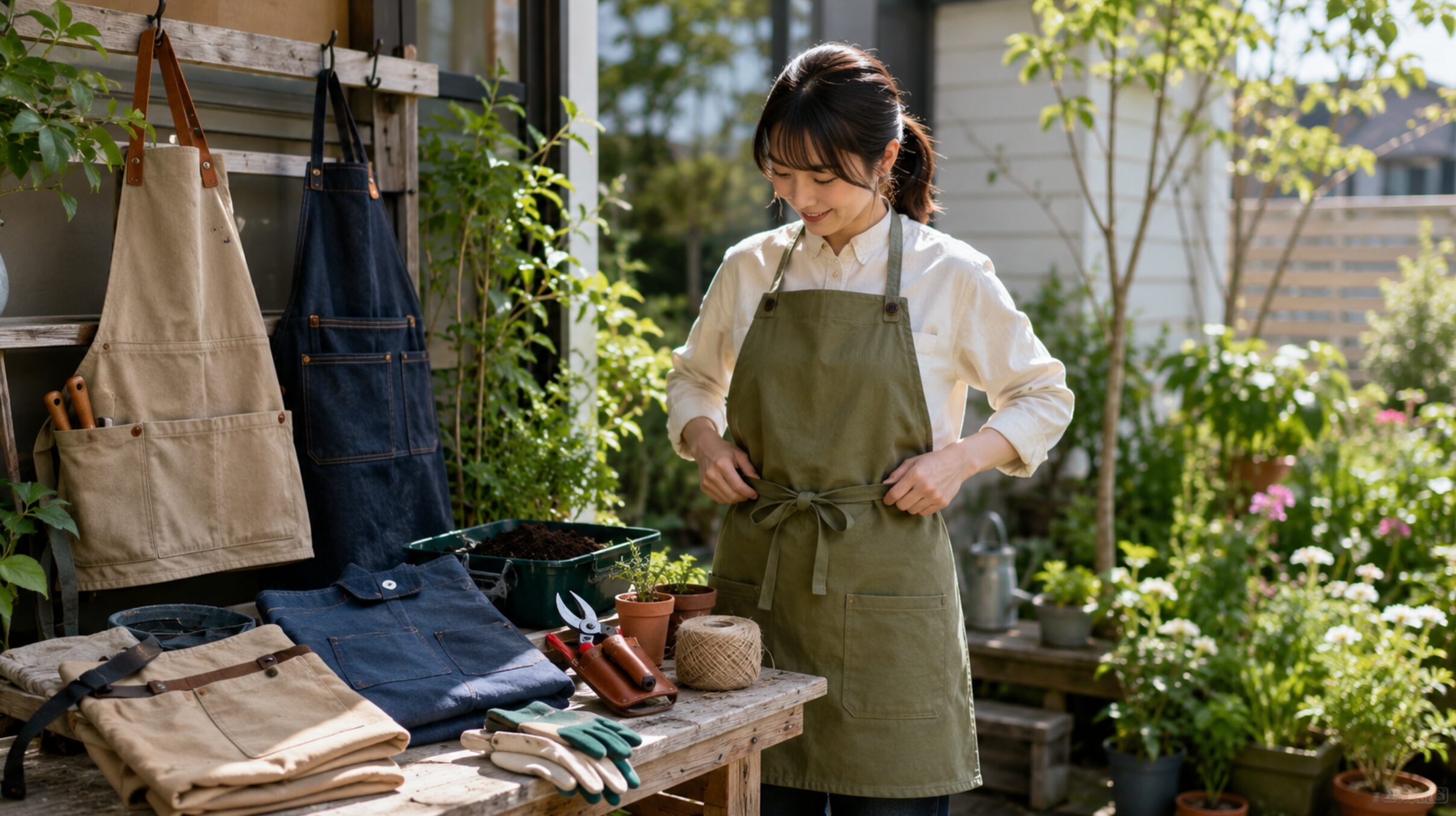 ガーデニングエプロンを比較して選ぶ日本人女性