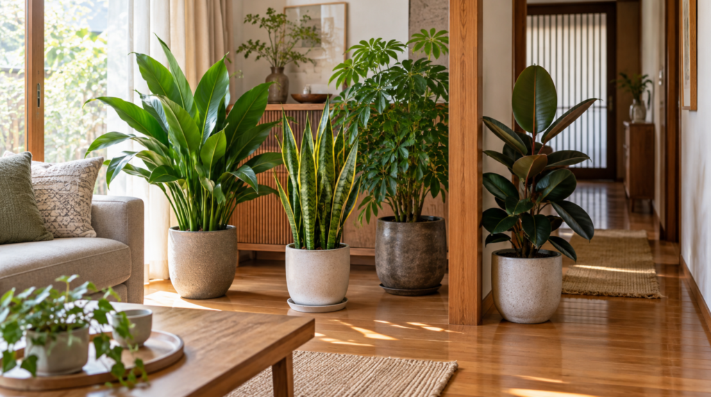 サンスベリアやシェフレラなど室内で育てる観葉植物